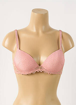 Soutien-gorge effet matière satinée haut soutien-gorge push-up rose ANTIGEL femme