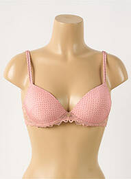 Soutien-gorge effet matière satinée haut soutien-gorge push-up rose ANTIGEL femme