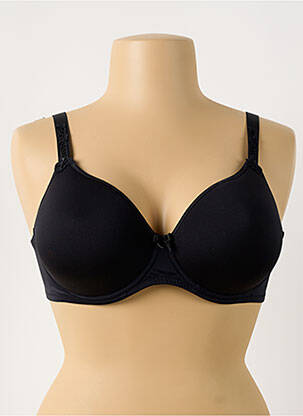 Soutien-gorge effet matière satinée haut soutien-gorge emboitant noir ANTINEA femme