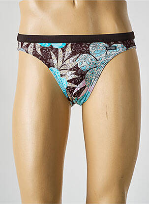 Slip de bain imprimé fantaisie marron HOM homme