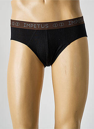 Slip tissage popeline noir IMPETUS homme