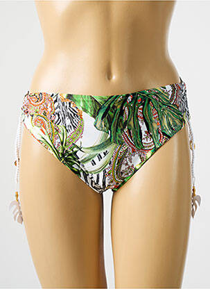 Bas de maillot de bain imprimé fantaisie culotte vert LISE CHARMEL femme