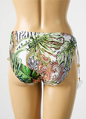 Bas de maillot de bain imprimé fantaisie culotte vert LISE CHARMEL femme