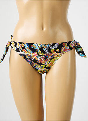 Bas de maillot de bain imprimé fantaisie bikini noir PAIN DE SUCRE femme