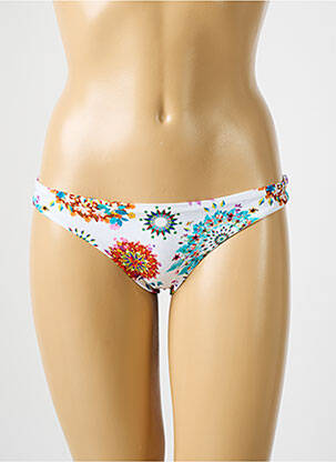 Bas de maillot de bain imprimé fantaisie culotte blanc DESIGUAL femme