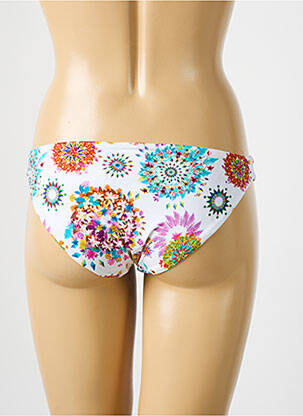 Bas de maillot de bain imprimé fantaisie culotte blanc DESIGUAL femme