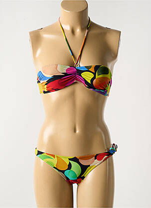 Maillot de bain 2 pièces rouge RASUREL pour femme