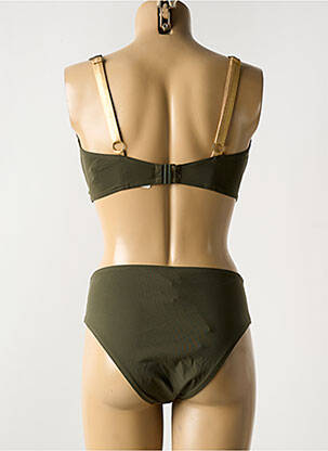 Maillot de bain 2 pièces stretch vert EMPREINTE femme