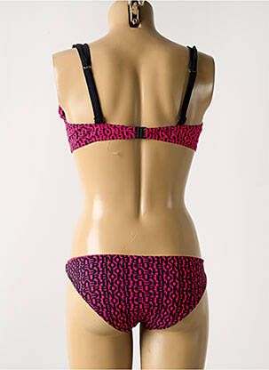 Maillot de bain 2 pièces stretch haut soutien-gorge balconnet rose LEJABY femme