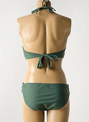 Maillot de bain 2 pièces stretch haut soutien-gorge moulé vert DAG ADOM femme