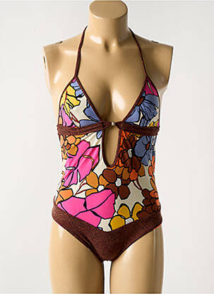 Maillot de bain 1 pièce haut soutien-gorge balconnet haut soutien-gorge balconnet marron MALIZIA BY LA PERLA femme