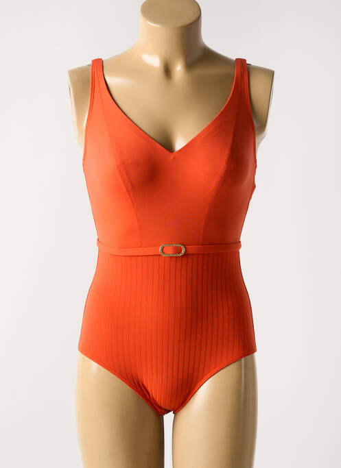 Maillot de bain 1 pièce orange EMPREINTE pour femme
