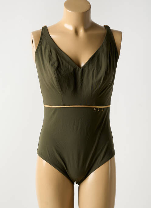 Maillot de bain 1 pièce vert EMPREINTE pour femme