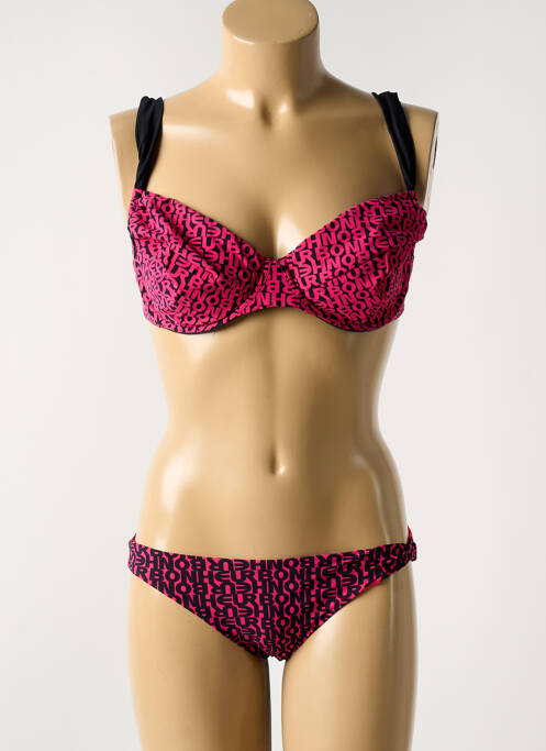 Maillot de bain 2 pièces rose LEJABY pour femme