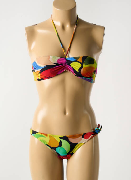 Maillot de bain 2 pièces rouge RASUREL pour femme