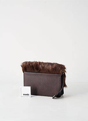 Sac multipoches forme rectangulaire marron SALSA femme