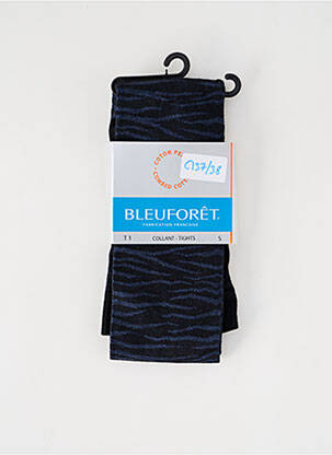 Collants imprimé fantaisie noir BLEU FORET femme