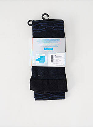 Collants imprimé fantaisie noir BLEU FORET femme