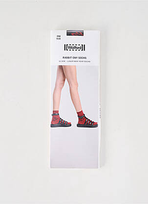 Chaussettes imprimé fantaisie noir WOLFORD femme