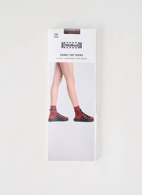 Chaussettes imprimé fantaisie noir WOLFORD femme
