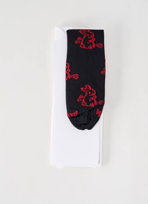 Chaussettes imprimé fantaisie noir WOLFORD femme