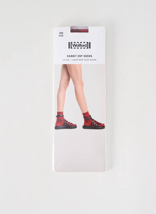 Chaussettes rouge WOLFORD pour femme