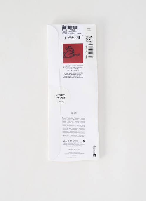 Chaussettes rouge WOLFORD pour femme