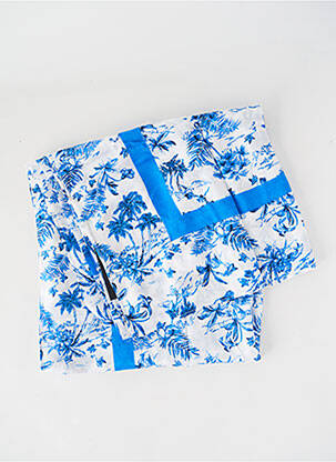 Foulard imprimé fantaisie bleu ZERO femme