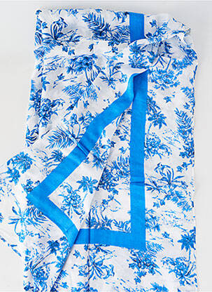 Foulard imprimé fantaisie bleu ZERO femme