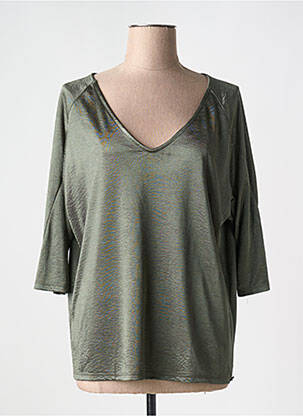 Top stretch manches 3/4 vert DANIELA COOL femme