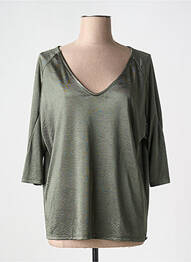 Top stretch manches 3/4 vert DANIELA COOL femme