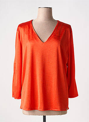 Top stretch manches 3/4 orange DANIELA COOL femme