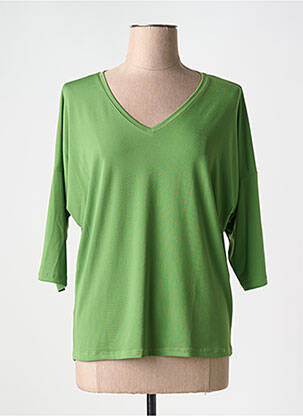 T-shirt manches 3/4 manches 3/4 vert EGO femme