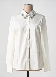 Chemisier coupe cintrée manches longues blanc RINASCIMENTO femme
