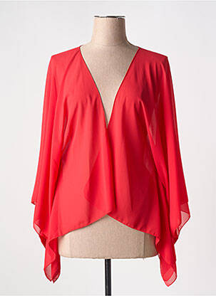 Gilet manches longues manches 3/4 rouge RINASCIMENTO femme