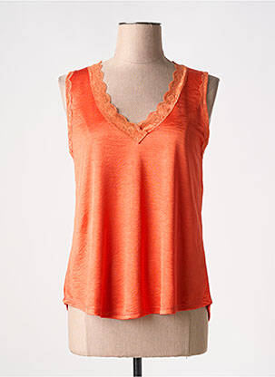 Top stretch sans manche orange DANIELA COOL femme