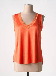 Top stretch sans manche orange DANIELA COOL femme
