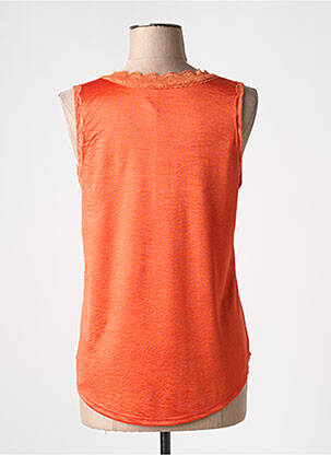 Top stretch sans manche orange DANIELA COOL femme