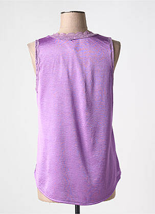Top stretch sans manche violet DANIELA COOL femme