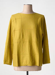 Pull col bateau manches longues vert TRIPODE femme