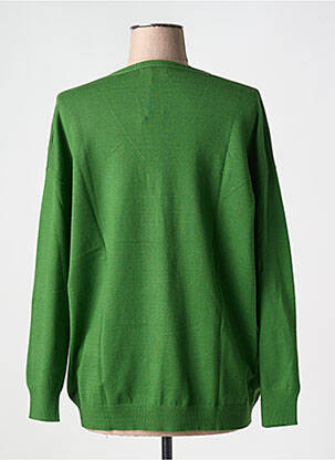 Pull col v manches longues vert TRIPODE femme