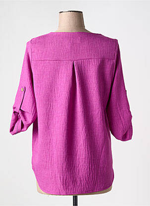 Blouse manches 3/4 manches 3/4 rose HALOGENE femme