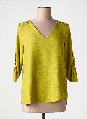 Blouse manches 3/4 manches 3/4 vert HALOGENE femme