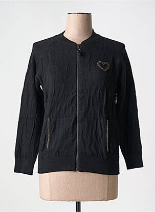 Gilet manches longues stretch noir TRIPODE femme