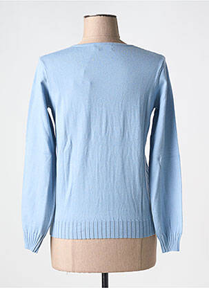Pull col v manches longues bleu TRIPODE femme