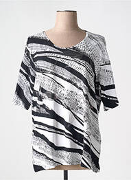 T-shirt sérigraphie manches courtes noir GABRIELLA K. femme