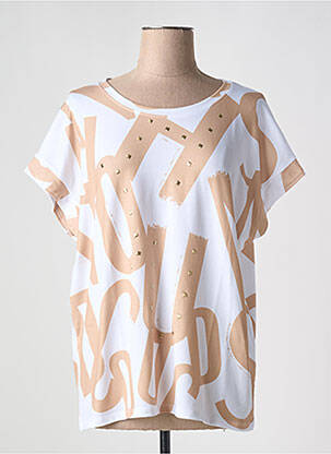 T-shirt imprimé fantaisie manches courtes beige ABRIL femme
