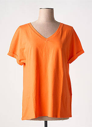 T-shirt orange HALOGENE pour femme