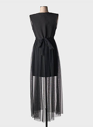 Robe longue sans manche sans manche noir RINASCIMENTO femme
