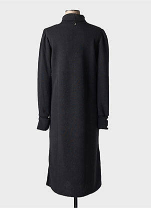 Robe mi-longue manches longues manches longues noir EGO femme